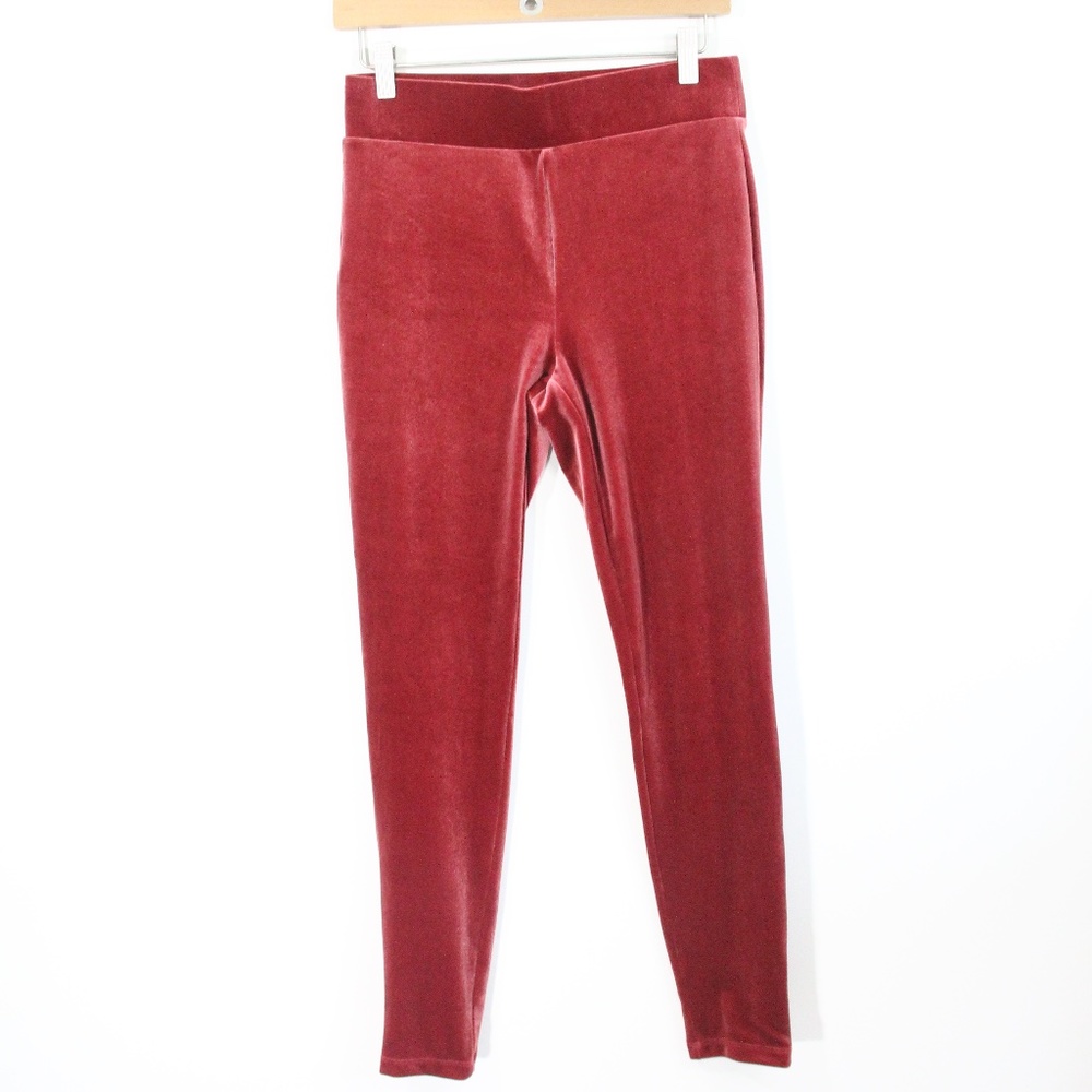 Women Velvet Leggings Small New Loft Skinny Leg Pants stretchy elastic waist